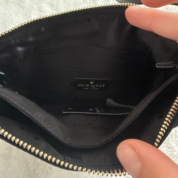 Kate Spade Black Wristlet with Gold Accents - Picture 3 of 6